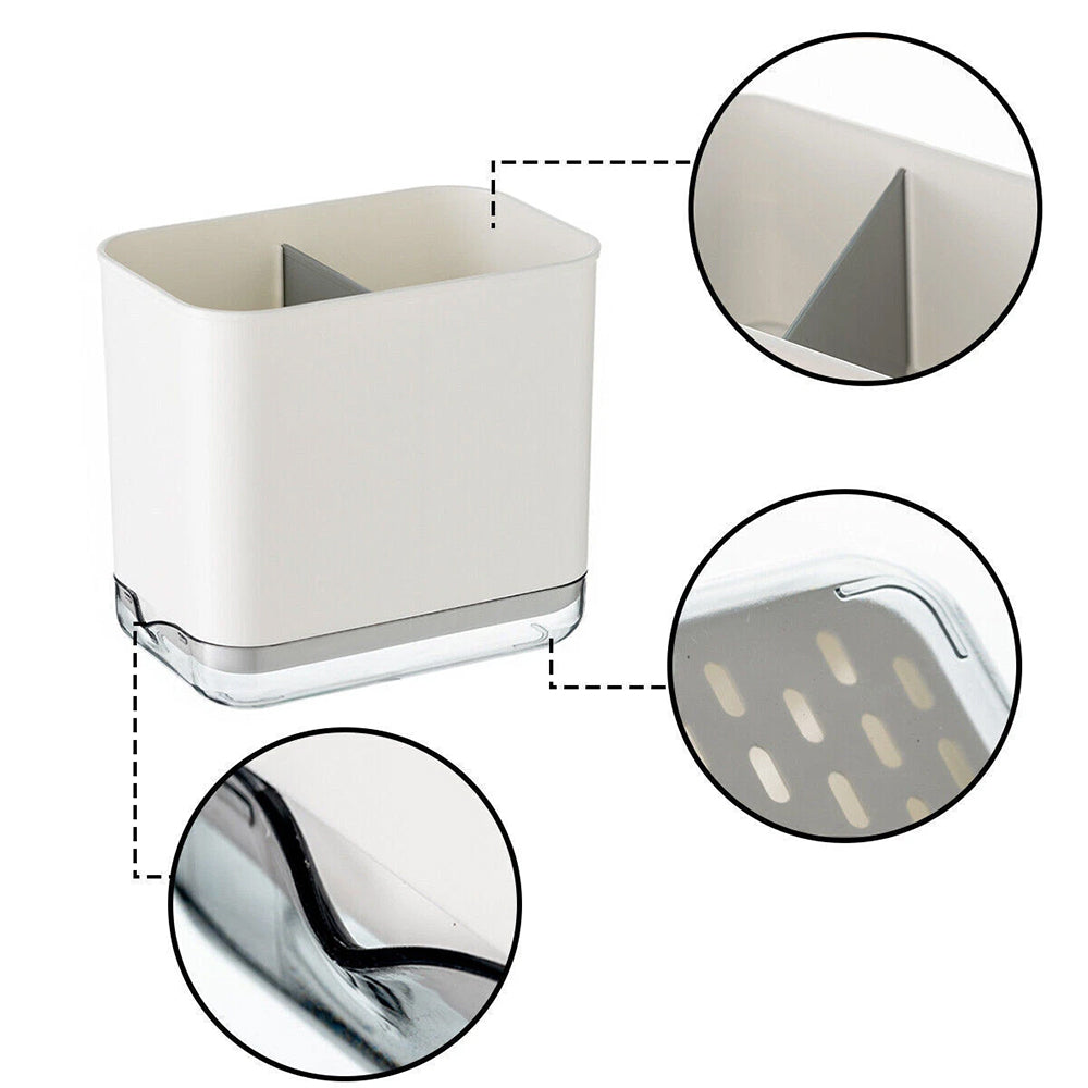2-Pack Multifunctional Utensil Drainer & Storage Rack | Compact Cutlery Organizer