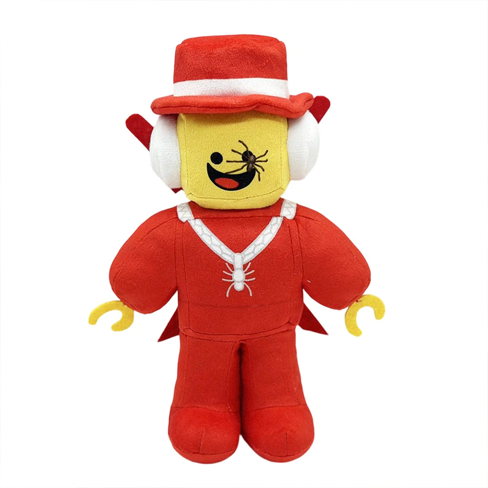 Red Character Plush with Sword Funny Collectible Soft Toy for Gamers