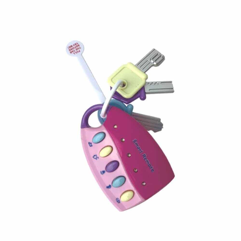 Musical Car Key Colorful Flash Keychain Gift Baby Colorful Remote Pretend Toy