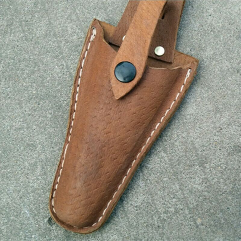 2PCS Sheath Brown Leather Secateurs Holster Belt Pouch for Garden Tool Scissors