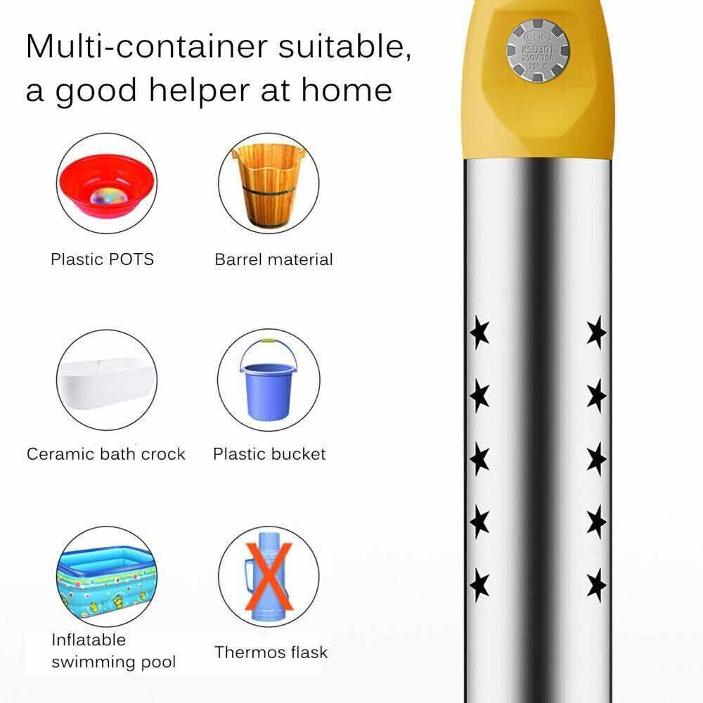 2000W Immersion Bucket Water Heater Electric Heating Element Intelligent control