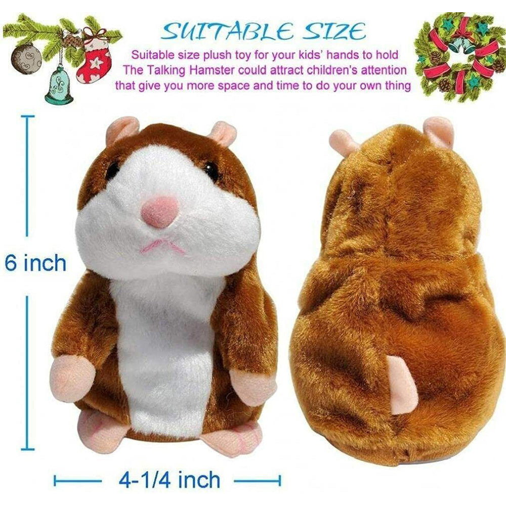 16CM Repeats What You Say Mimicry Pet Toy Talking Hamster Plush Toy