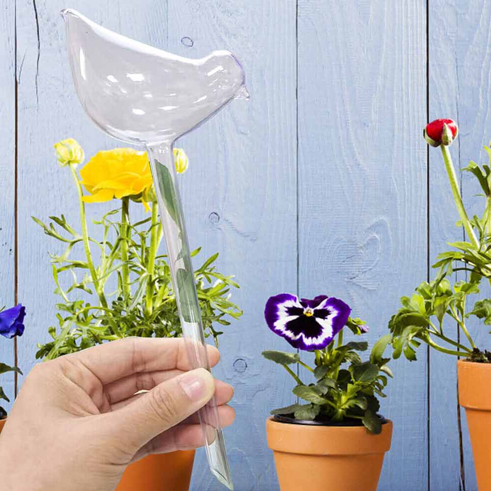 5/10X Bird Shape Plant Waterer Self Watering Spikes Automatic PVC Watering Tool