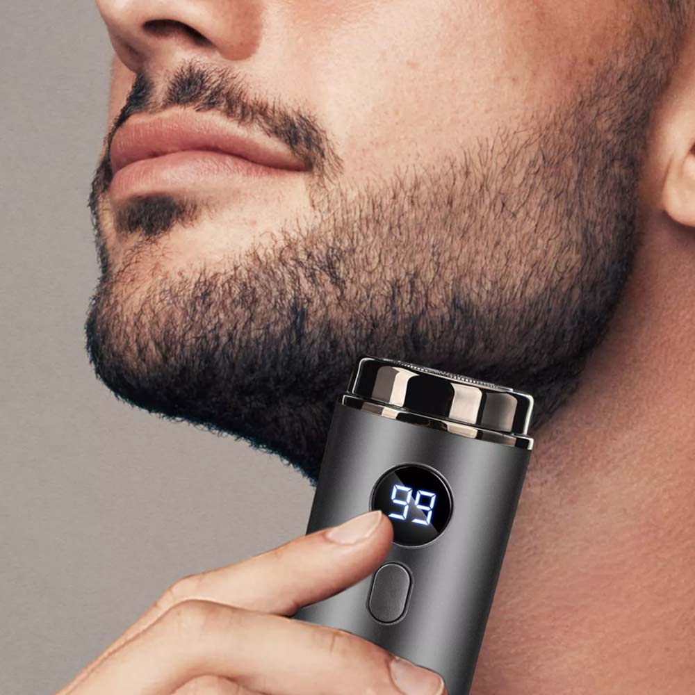 Mini-Shave Electric Razor For Men USB Rechargeable Portable With Digital Display