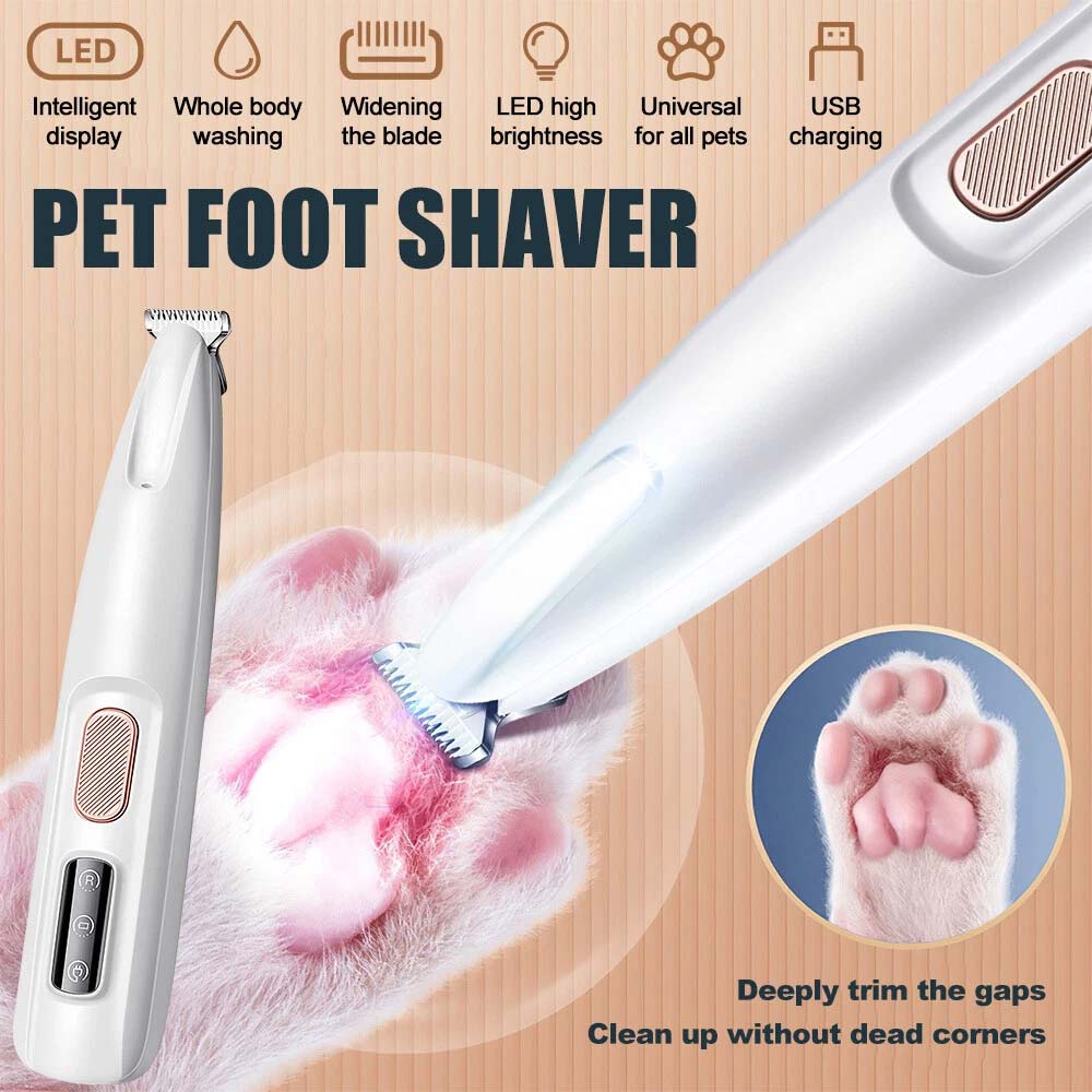 Pet Clippers - Cordless Dog Hair Trimmer Grooming Kit with Free Blades