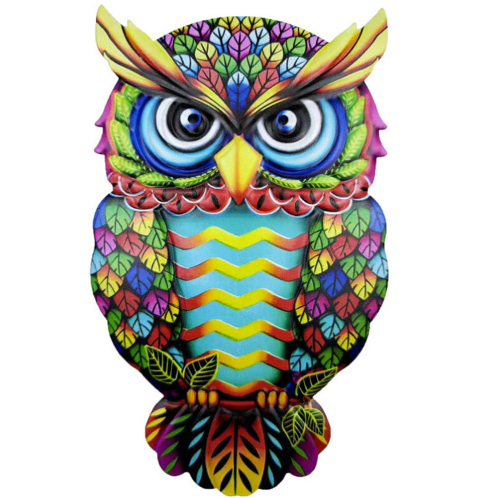4PCS Metal Owl Garden Decoration – Home Fence Ornament Wall Hanging Art
