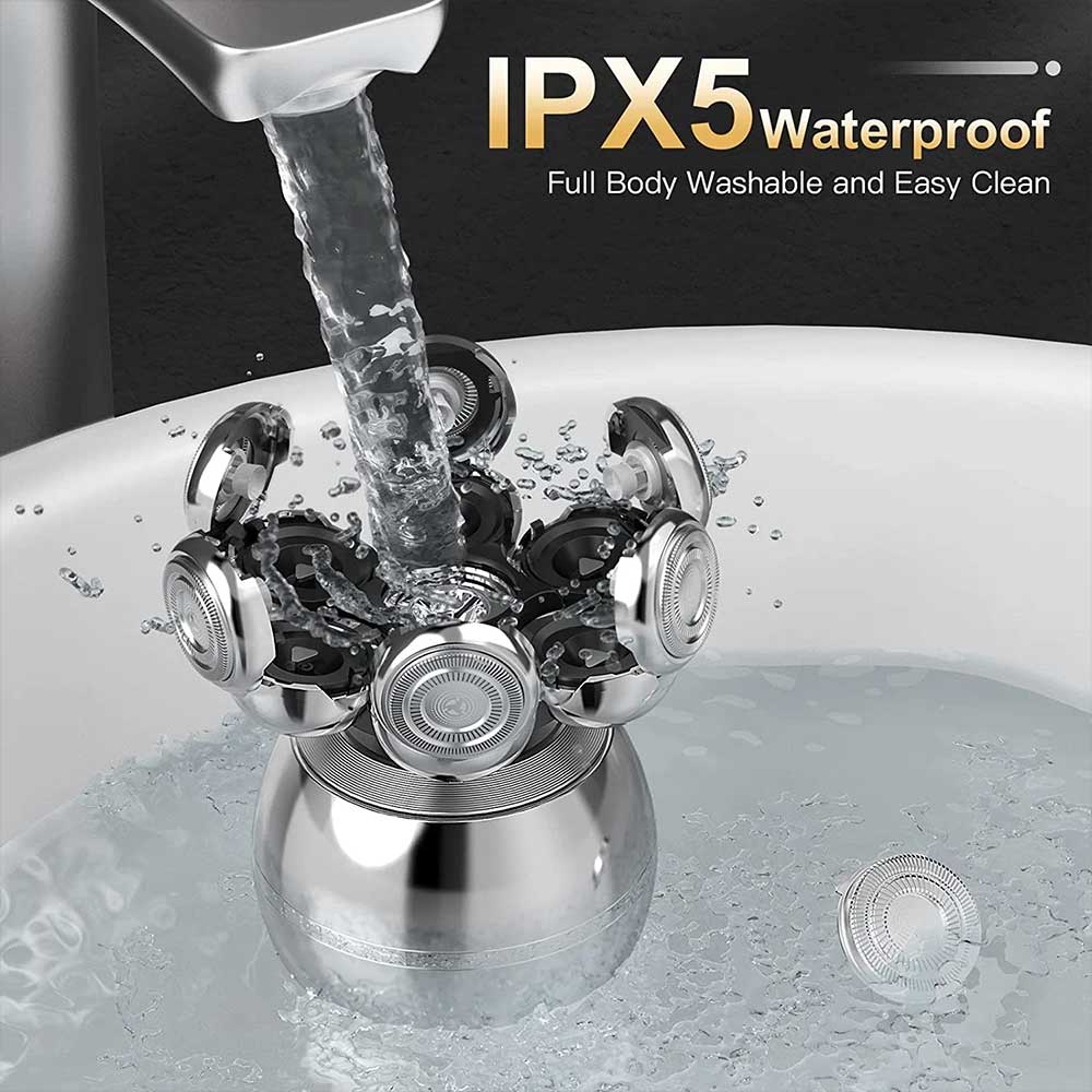 7-in-1 Men's Electric Shaver & Grooming Kit - 7D Rotating Head for Bald Head, Beard, Hair & Facial Care