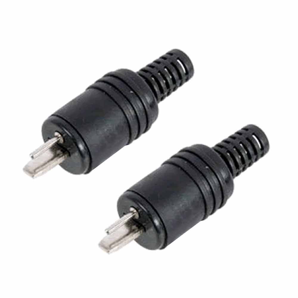 2-Pin DIN Hi-Fi Speaker Plug – Audio Connector Pack of 2 with Screw Connections