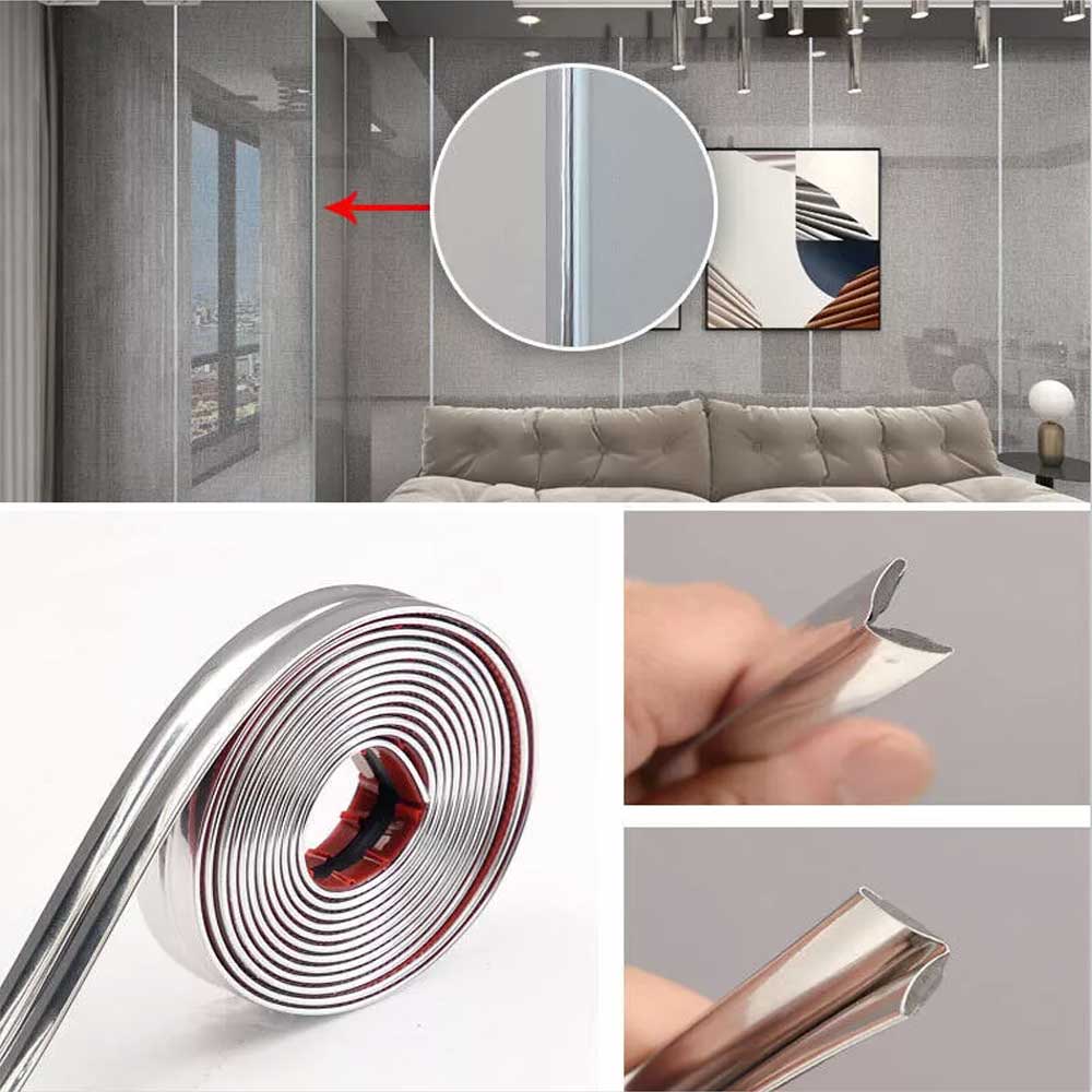 3m Self Adhesive Wall Edging Strip Flexible Corner Angle Trim Living Room Kitchen