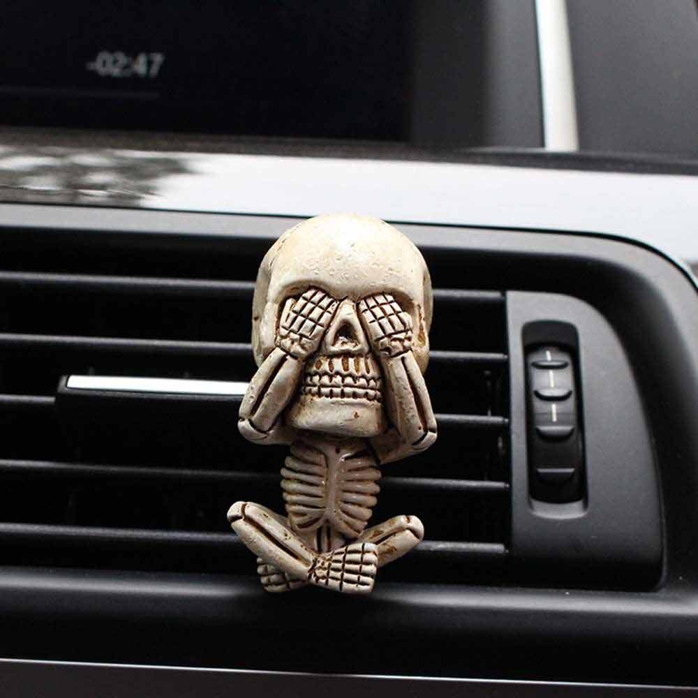 Resin Skull Auto Interior Decor Car Clip Vent Air Freshener Freshner Fragrance