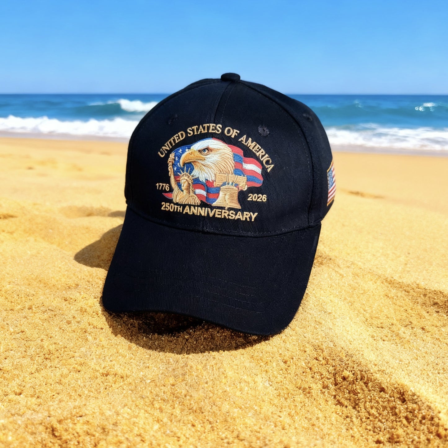 USA 250th Anniversary Baseball Cap - Patriotic 3D Print Hat 1776-2026