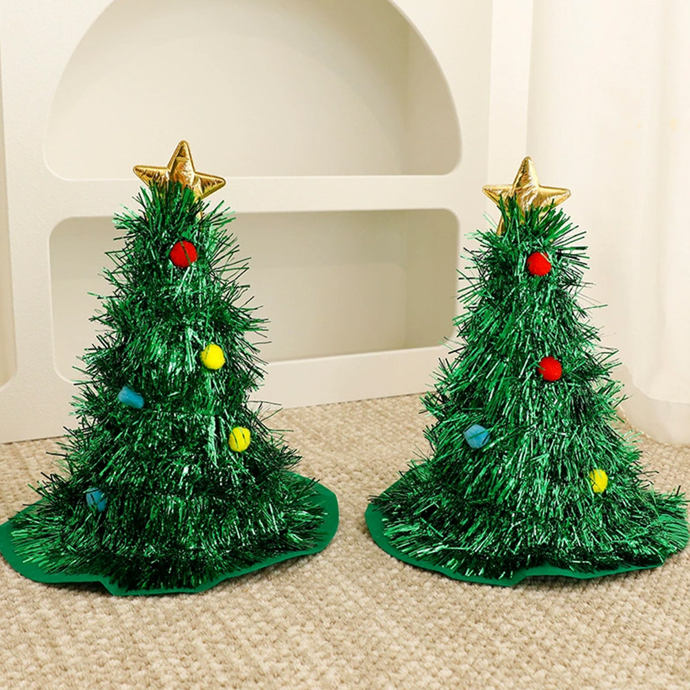 Christmas Tree Hat | Festive Xmas Party Headwear with Tree Design for Holiday Events