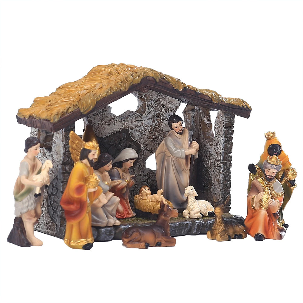 3D Nativity Set – Resin Manger Scene Ornament for Christmas Display & Gift Giving