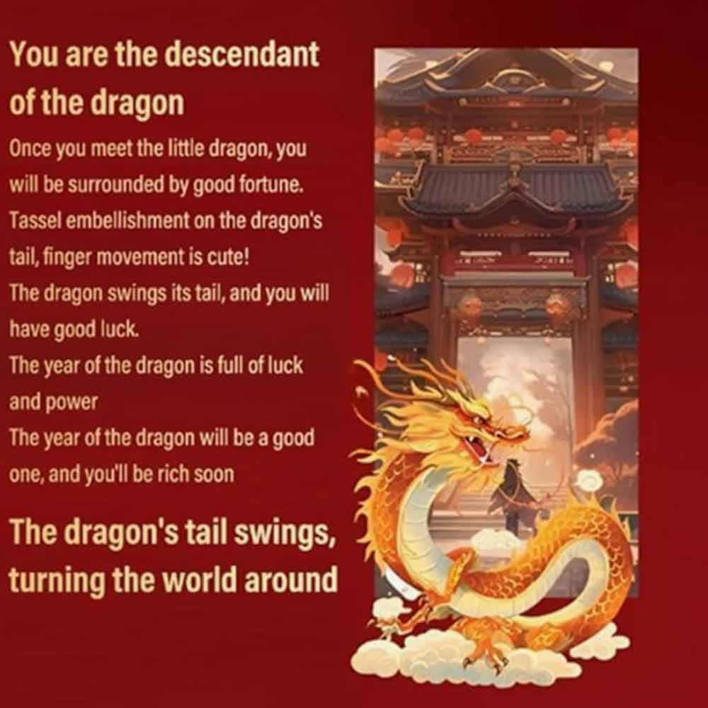 Adjustable Wrap Dragon Rings Dragon's Tail Qiankun Lucky Ring, Dragon Tail Wrap