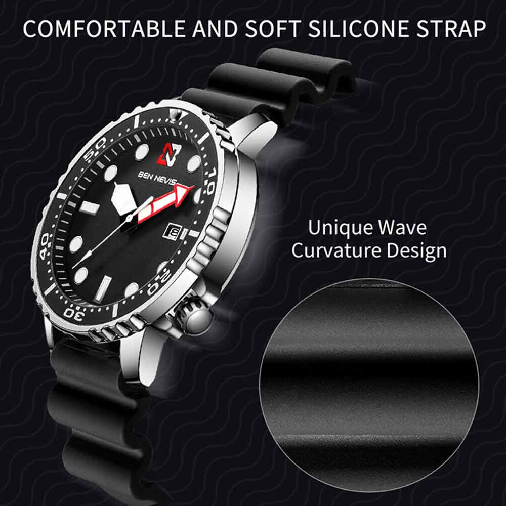 Men Waterproof Sports Watches Calendar Quartz Digital Fashion Wrist Watch Gift