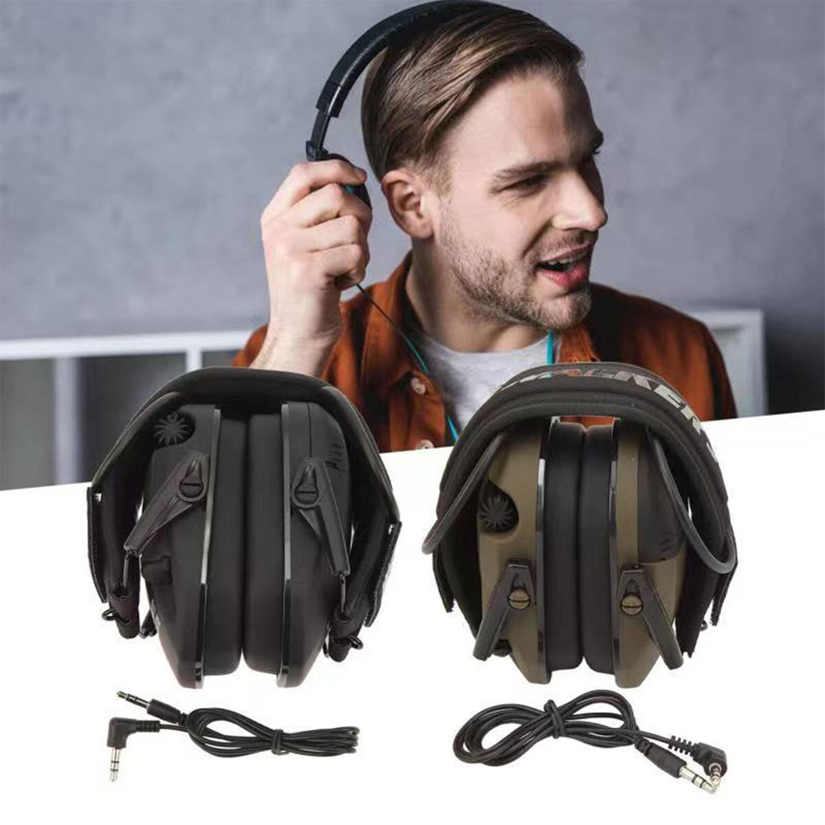 Outdoor Hunting Tactical Earmuffs – Electronic Noise Reduction for Shooting Hearing Protection