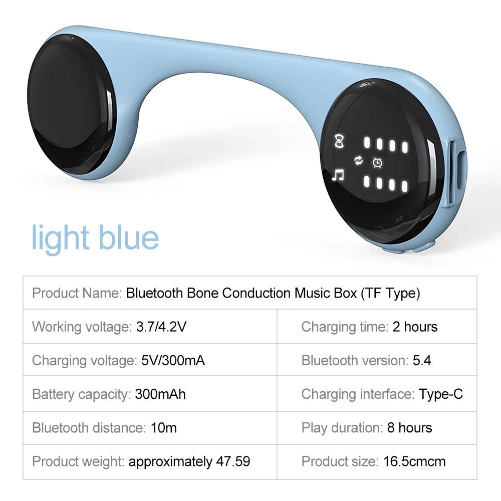 Under Pillow Sleep Speaker - Bone Conduction Wireless Speaker with 10 Sleep Sounds