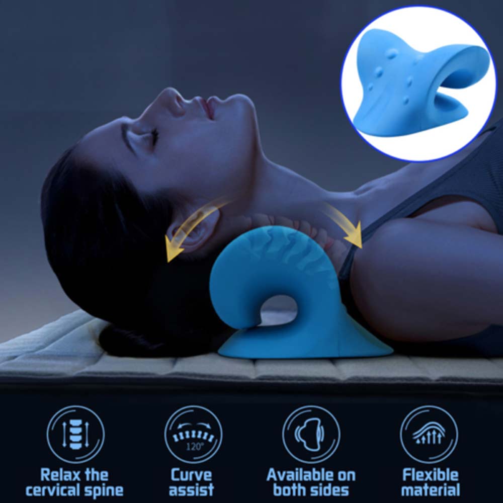 Neck Traction Pillow Cloud Shape Neck Stretcher Cervical Massage Pain Relief