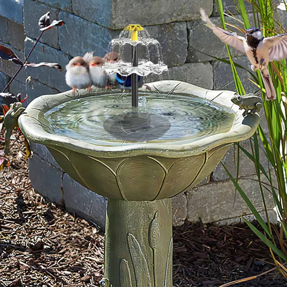 3 Tiered Bird Bath Pump with Solar Panel Solar Water Fountain for Bird Bath Garden Outdoor Indoor Pond Decor