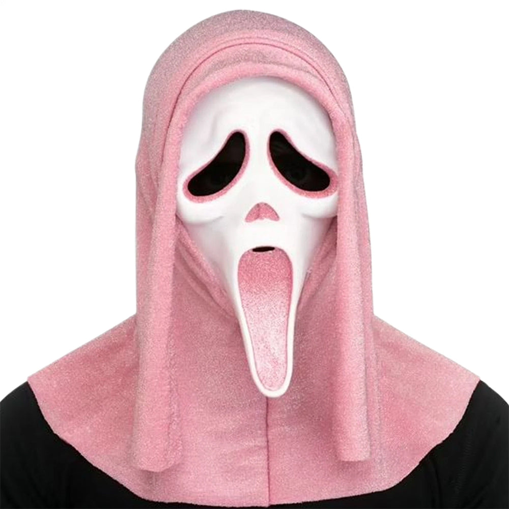 Pink Ghost Face Ghostface Lives Pink Glitter Mask Halloween Costume Scream World