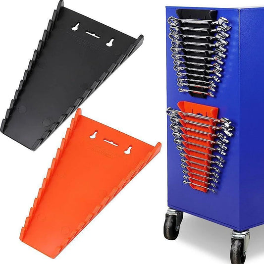 2Pcs Magnetic Spanner Rack - 24 Slot Wrench Holder Tool Storage Organizer