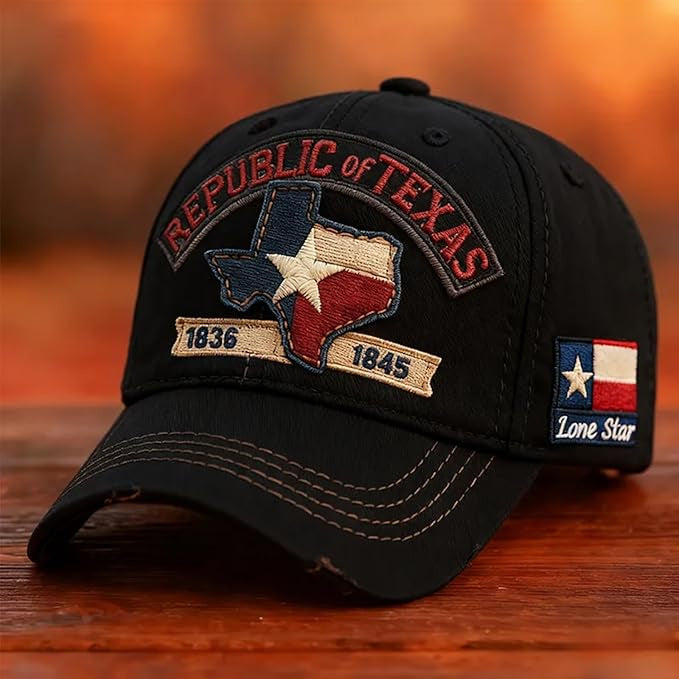 Lone Star Legacy Texas Republic Baseball Cap (1836-1845) Vintage Washed Texas Pride Hat Unisex Adjustable