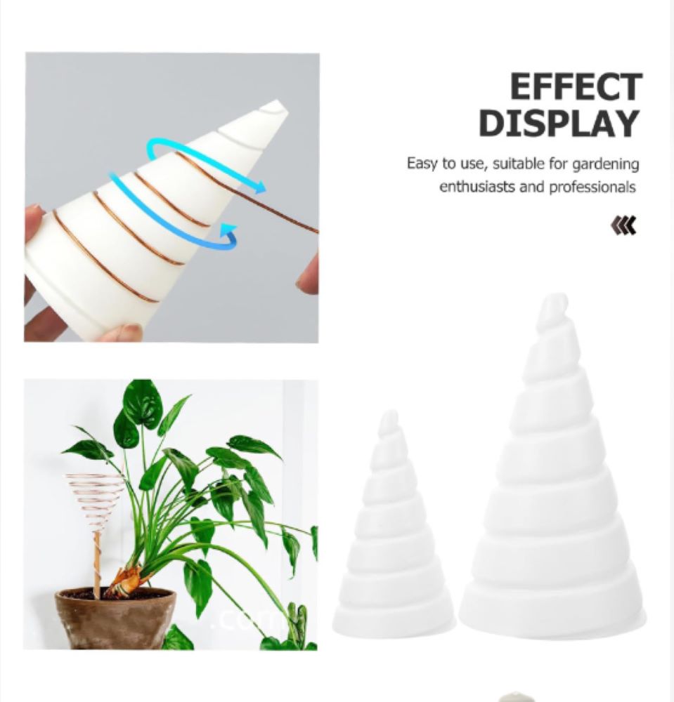 Electroculture Plant Support – Copper Spiral Stand for Climbing Flowers & Veggies