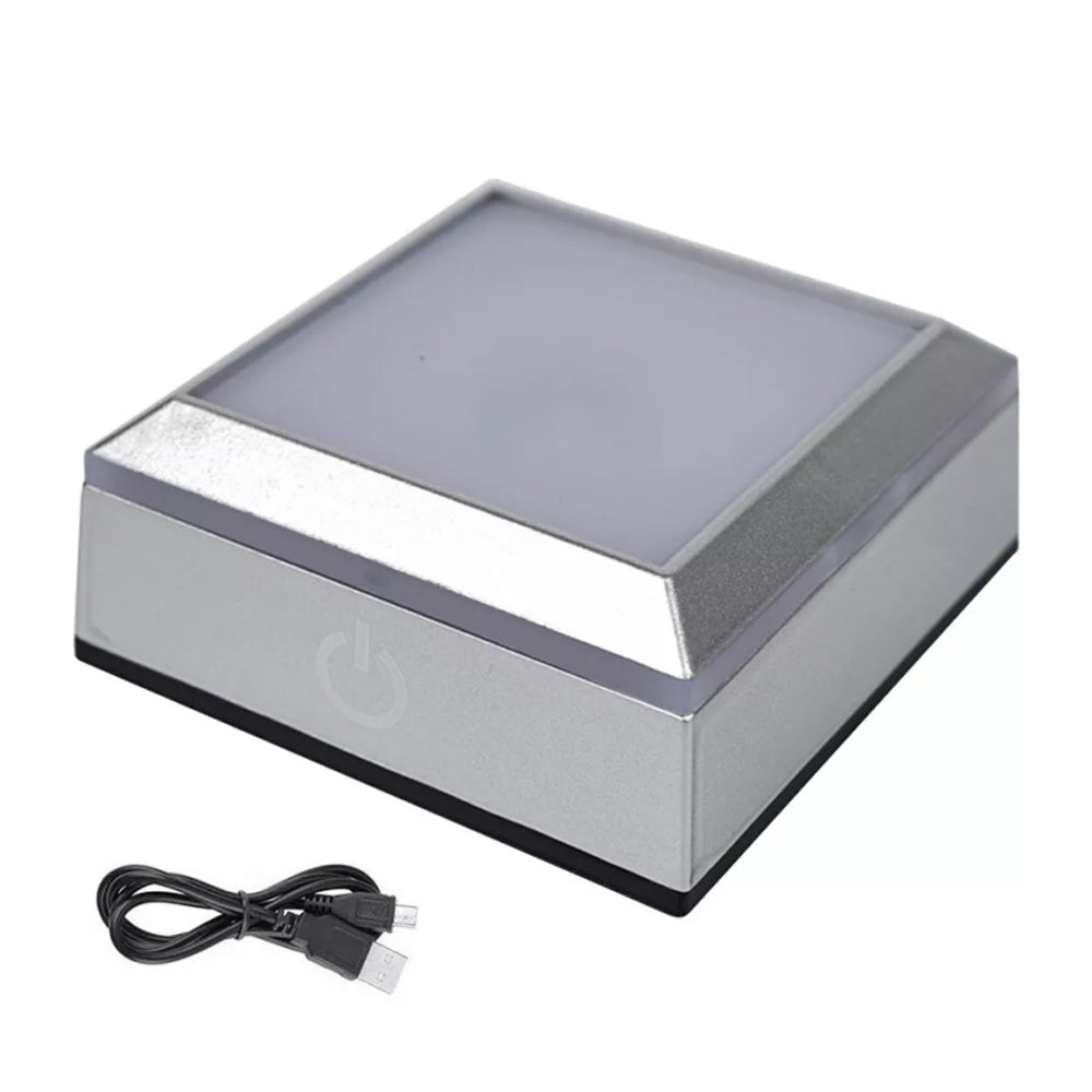 Square/Round 3D LED Light Base Display Stand Holder For Crystal Art Glass Base
