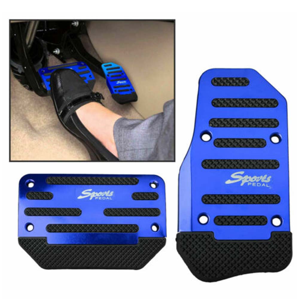 2PCS Car Non-Slip Automatic Gas Brake Foot Pedals Pad Cover AcceleratBlue