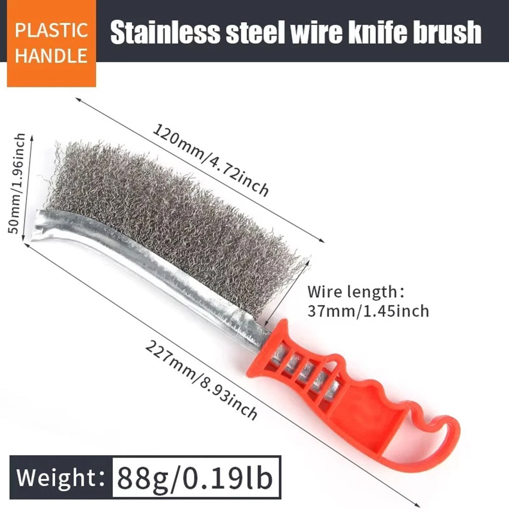 Heavy-Duty Brass-Coated Steel Wire Hand Brush – Efficient Rust, Paint & Metal Removal Tool