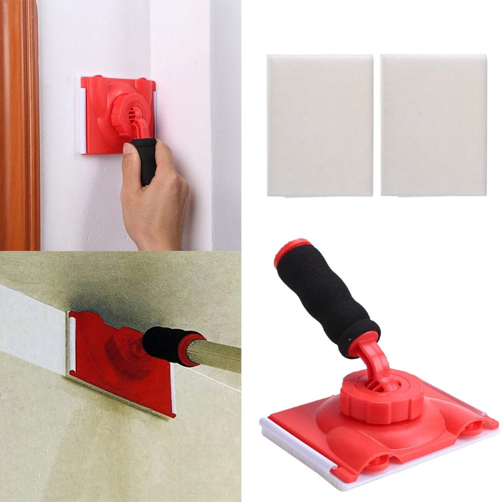 Professional Latex Paint Edger Brush with Sponge Pads – For Perfect Wall & Ceiling Corners