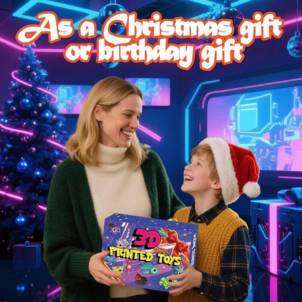 3D Printed Animals Christmas Advent Calendar 2025 – 24-Day Countdown with Articulated Animal Figures