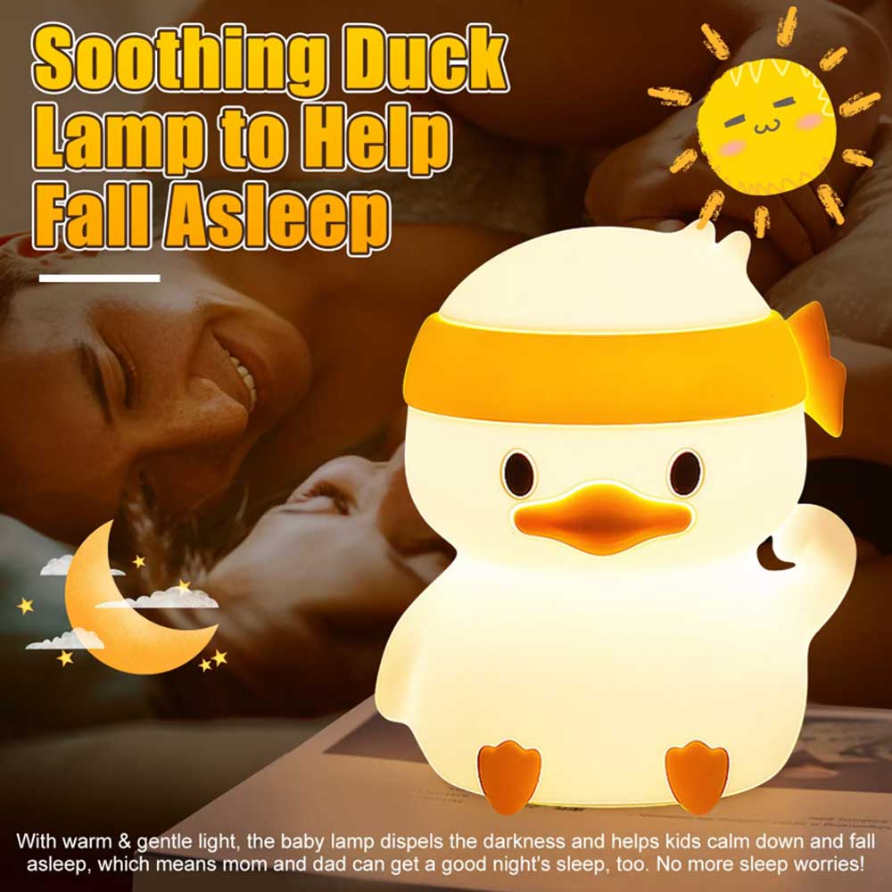 Duck LED Night Light – 6 Cute Color Changing, Dimmable, USB Rechargeable for Bedroom