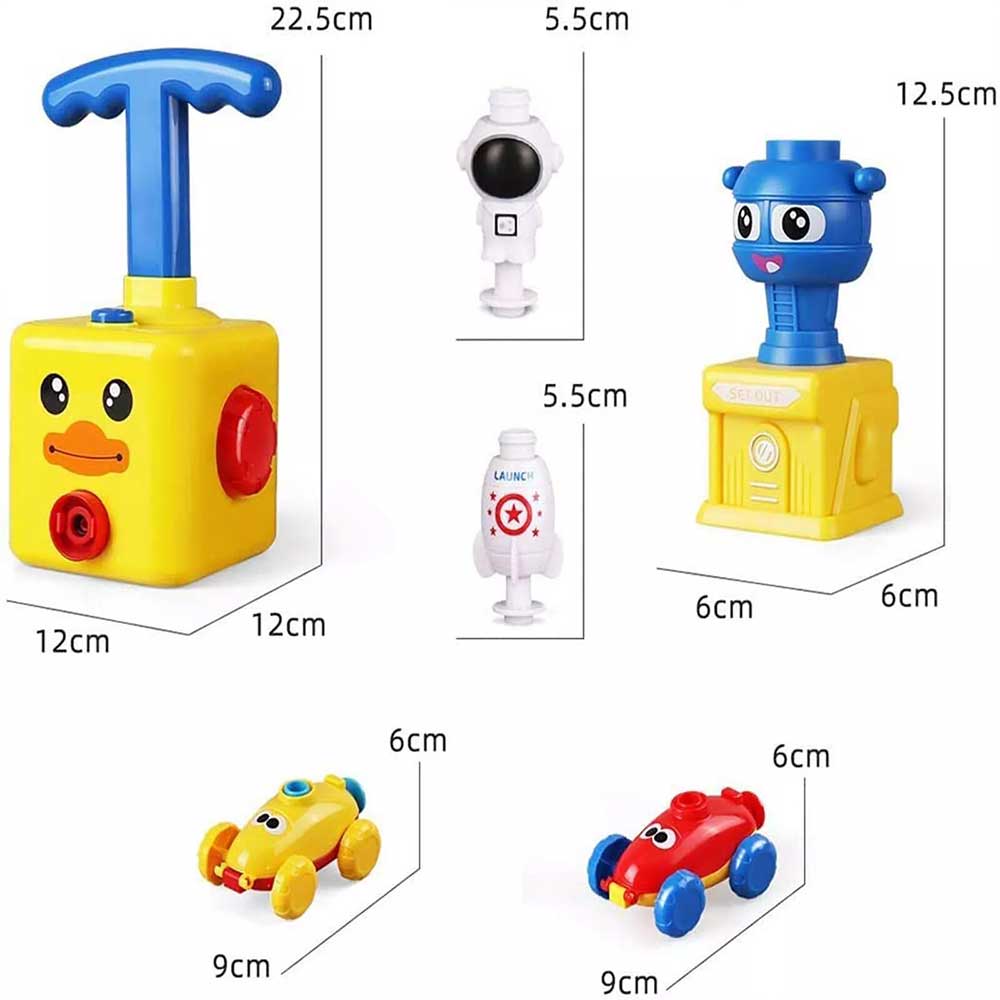 Inertia Balloon Powered Car Balloon Launcher Toy Kid Creative Science Experiment