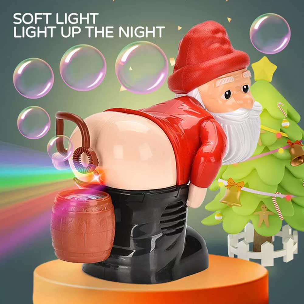 Electric Santa Claus Bubbles Machine Blowing Bubbles Music Light Entertainment