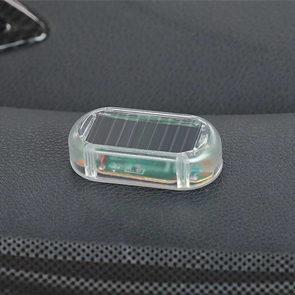 2PCS Solar Dummy Alarm LED Lights - Car Anti-Theft Flashing Warning Security