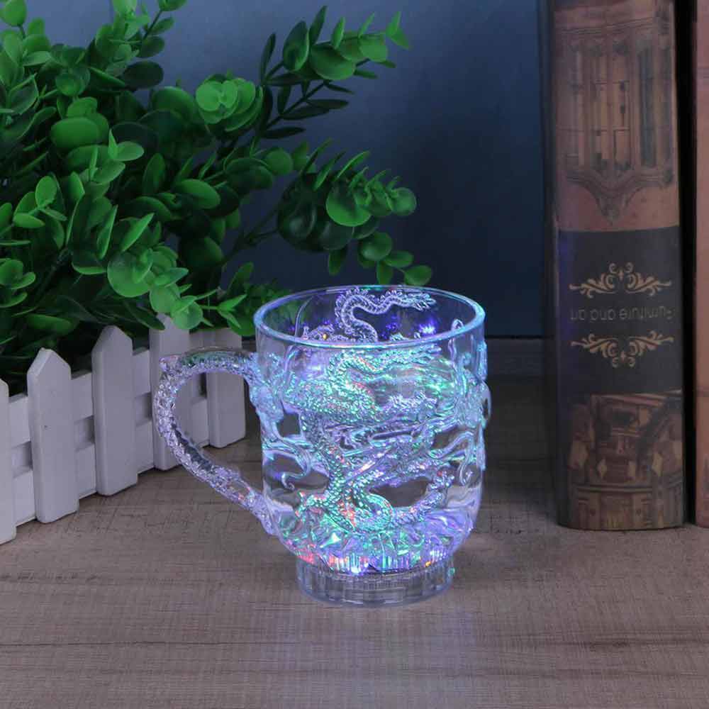 Colorful 285ml Lightup Cups Luminous Dragon Flash Cup Acrylic Gifts for Bar Home