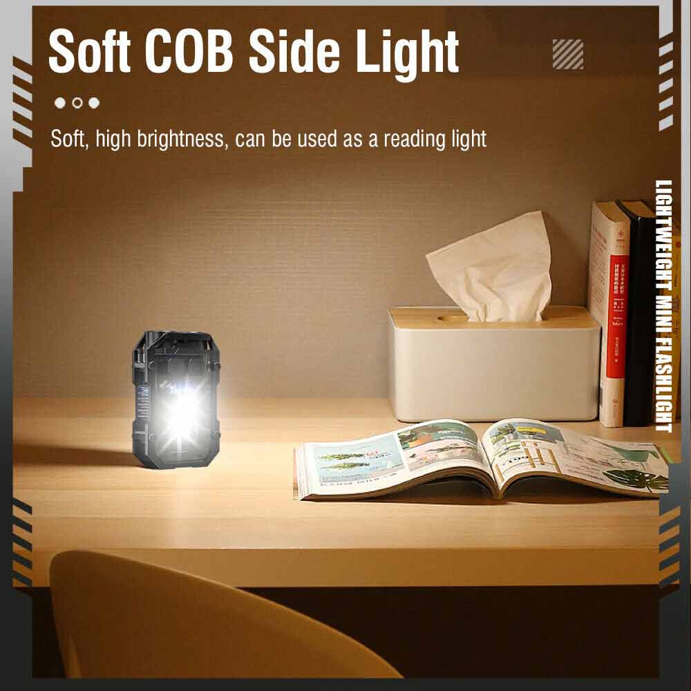 Mini Super Bright Flashlight Keychain Light Pocket Torch LED Rechargeable Lights