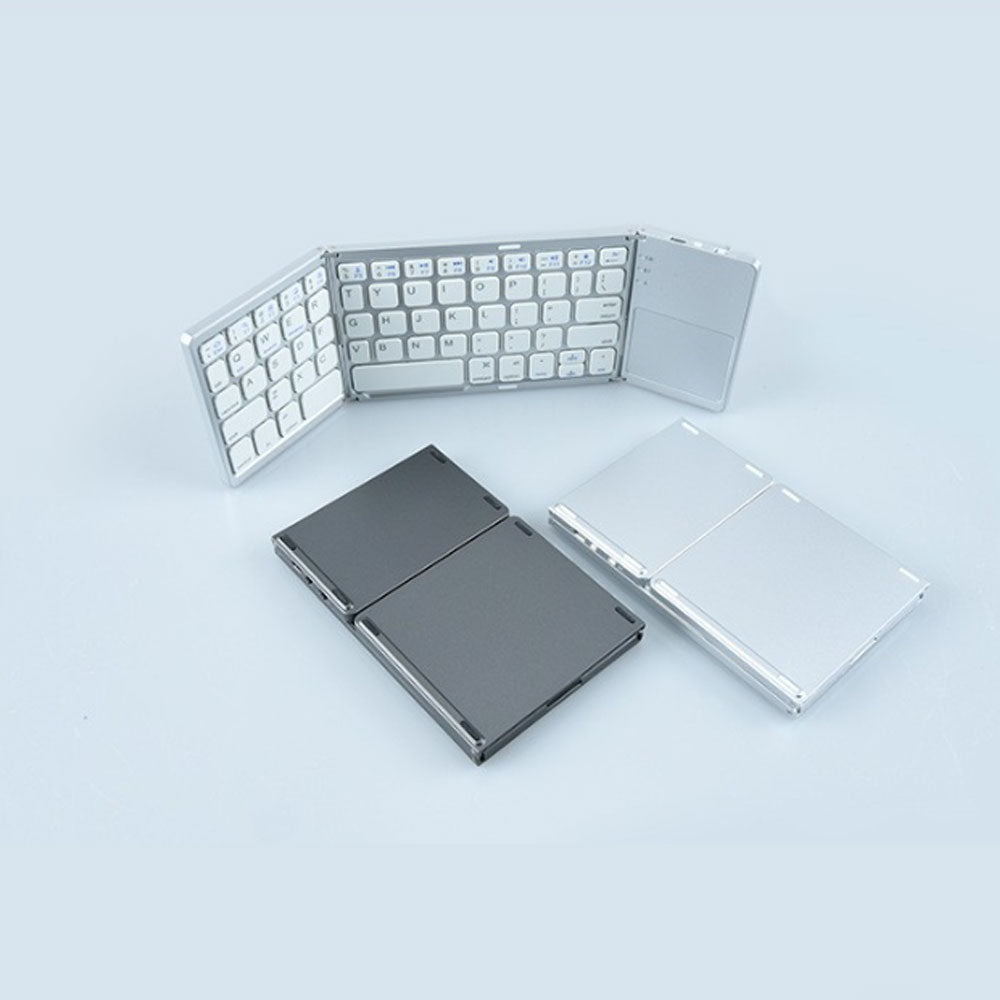 Bluetooth Wireless Keyboard Threefold Touchpad for iPad iPhone Android Windows
