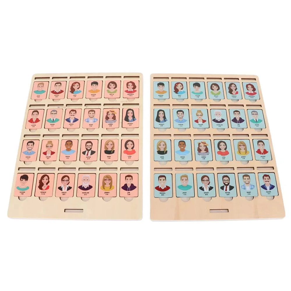 Wooden Guessing Board Game – Logical Thinking Training, 2-Player Interactive Puzzle