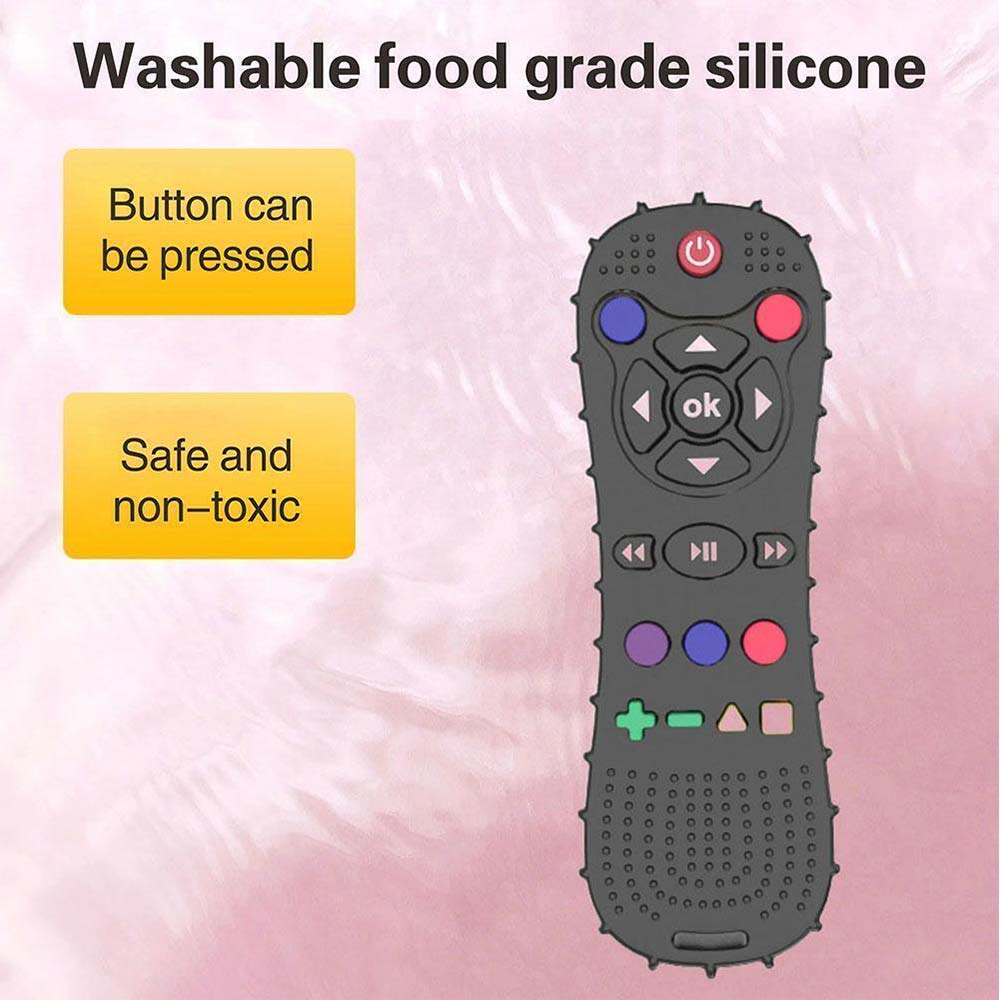 Baby Teething Toy TV Remote Control Shape Chew Toys Teether Silicone Soothe Toy