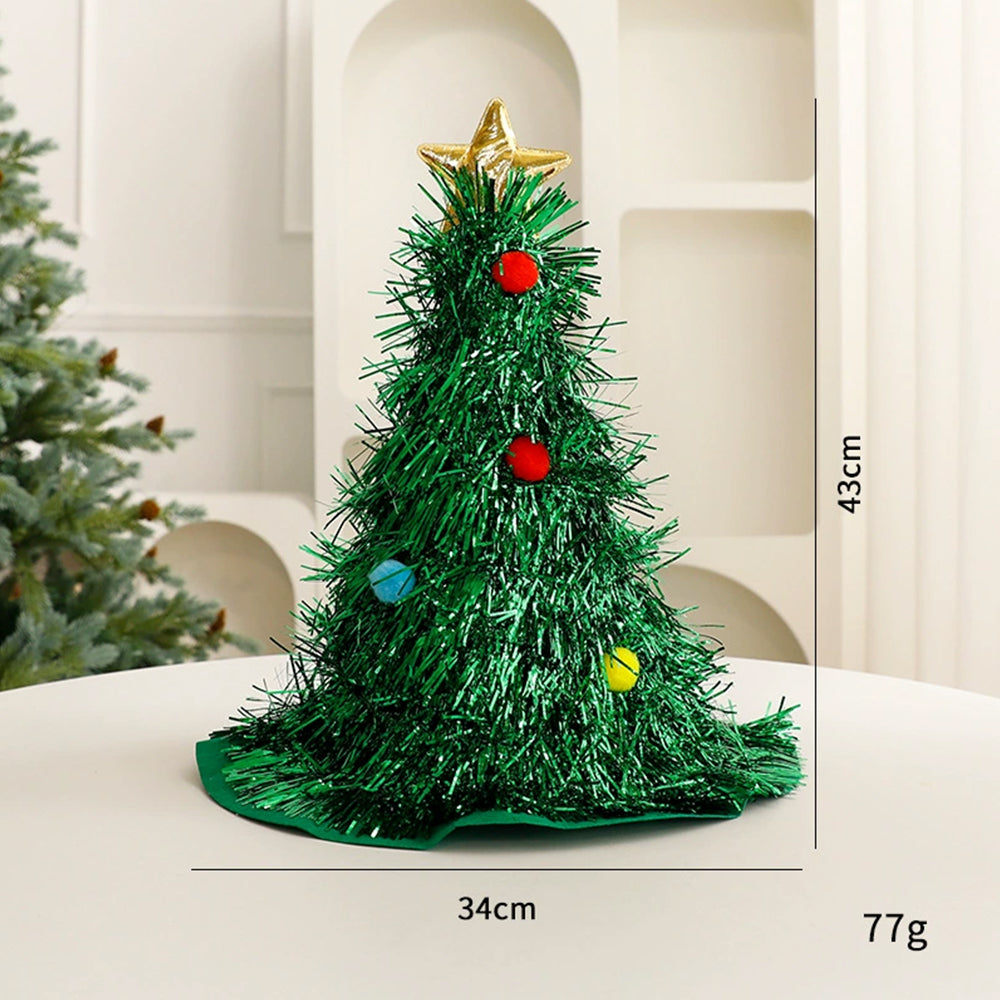 Christmas Tree Hat | Festive Xmas Party Headwear with Tree Design for Holiday Events