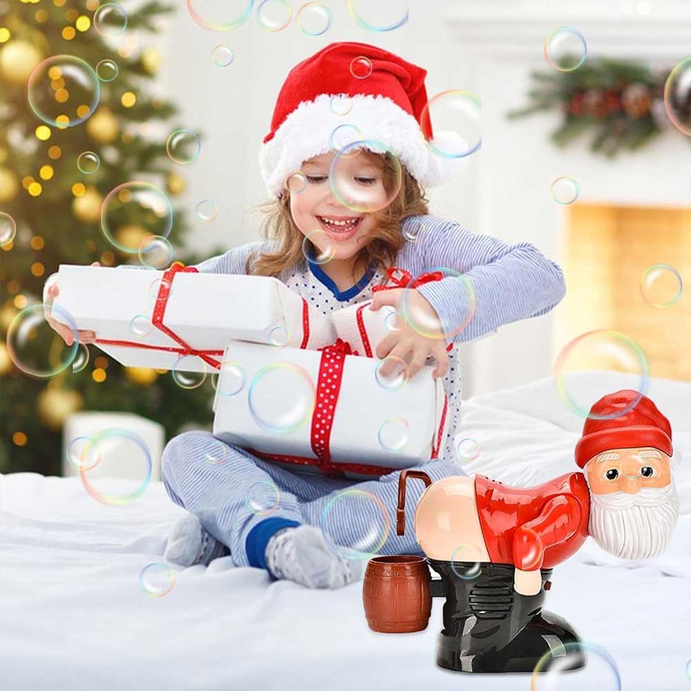 Christmas Snowman Bubble Machine – Musical Light-Up Bubble Blower for Parties
