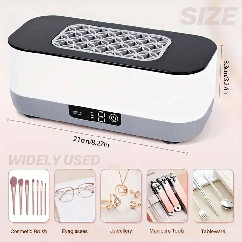 Portable Ultrasonic Cleaner – USB Rechargeable for Jewellery, Watches & Glasses