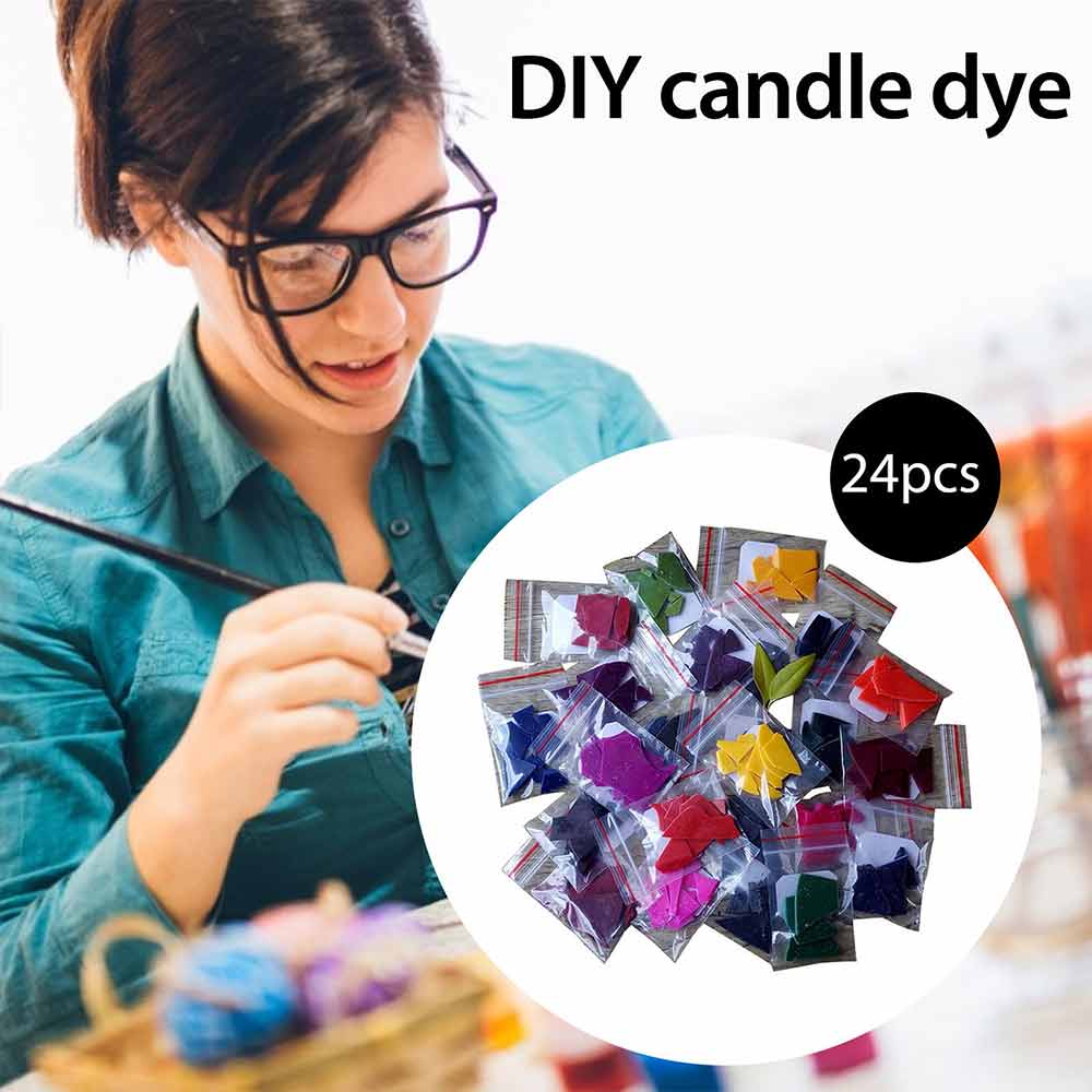 24 Colors Set Of Wax Dyes Dye Soy Wax Dye for Candle Making Craft Supplies