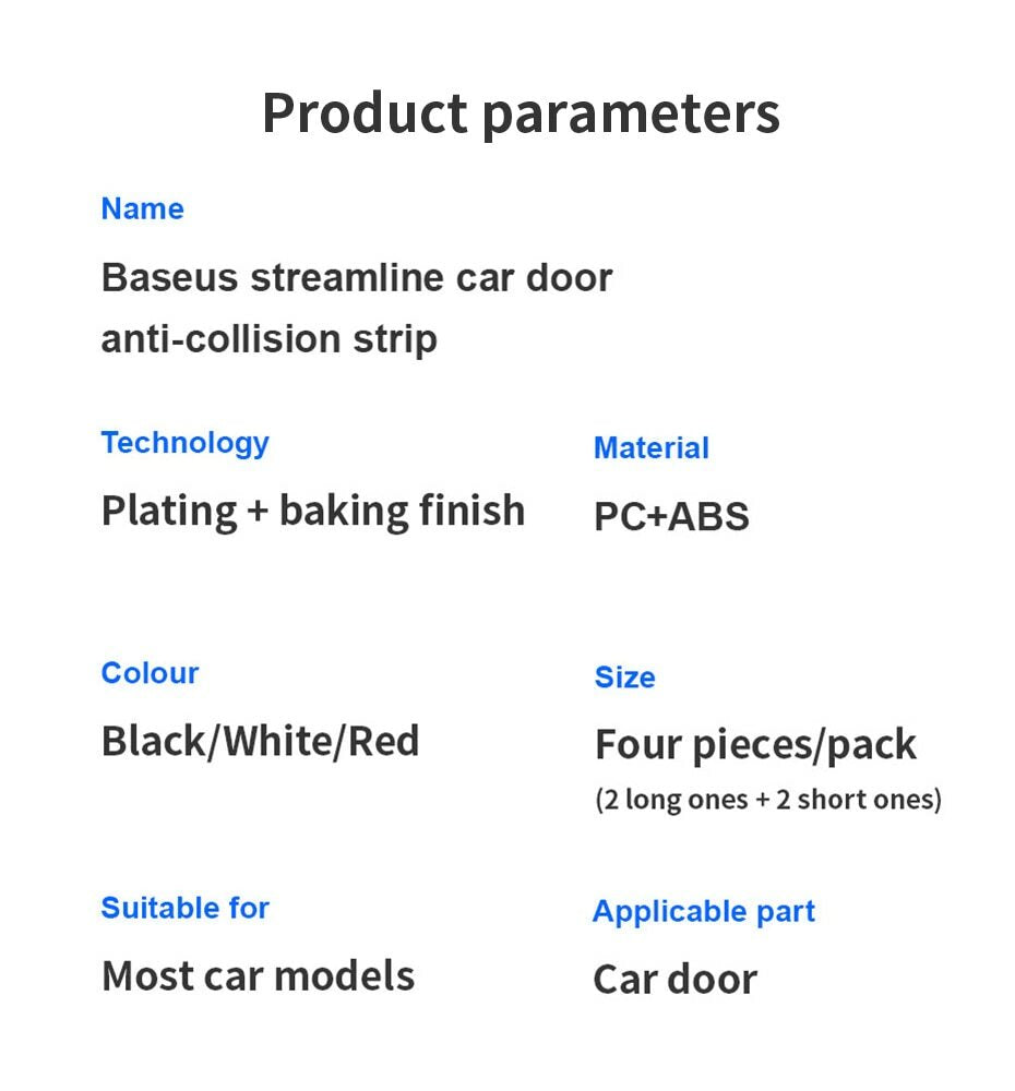 4-Pack Car Door Edge Strip – Anti-Scratch Protector, Premium Plating, Strong 3M Backing
