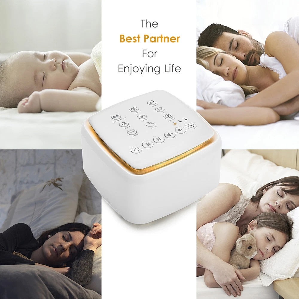 White Noise Machine – 30 Soothing Sounds, Rain Nature Therapy, Sleep Aid with Timer