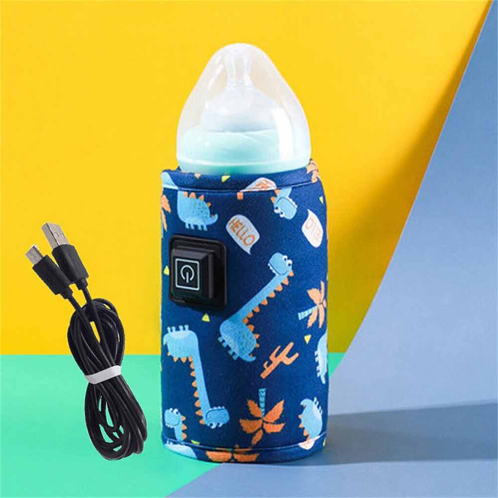 Baby Bottle Warmer Bag Thermostat Portable Travel Milk Feeding Heater USB Pouch