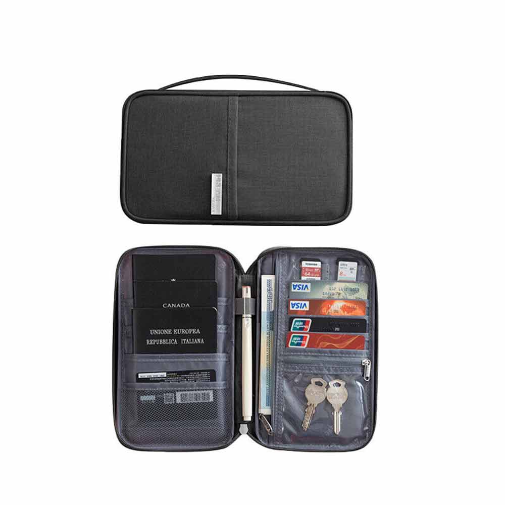 Passport Holder Travel Document Wallet Waterproof RFID Bag Family Case Organizer