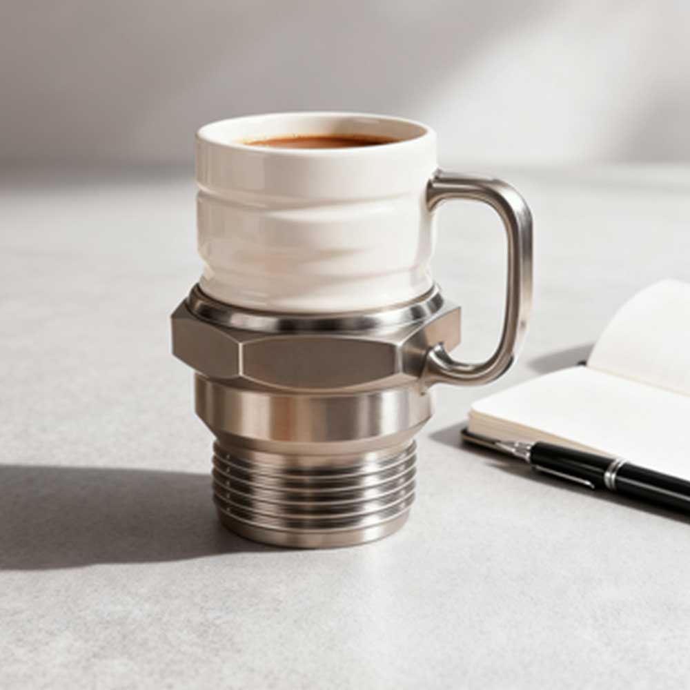 Spark Plug Design Novelty Mug - 200ml Engine-Themed Coffee Cup for Mechanics & Car Lovers